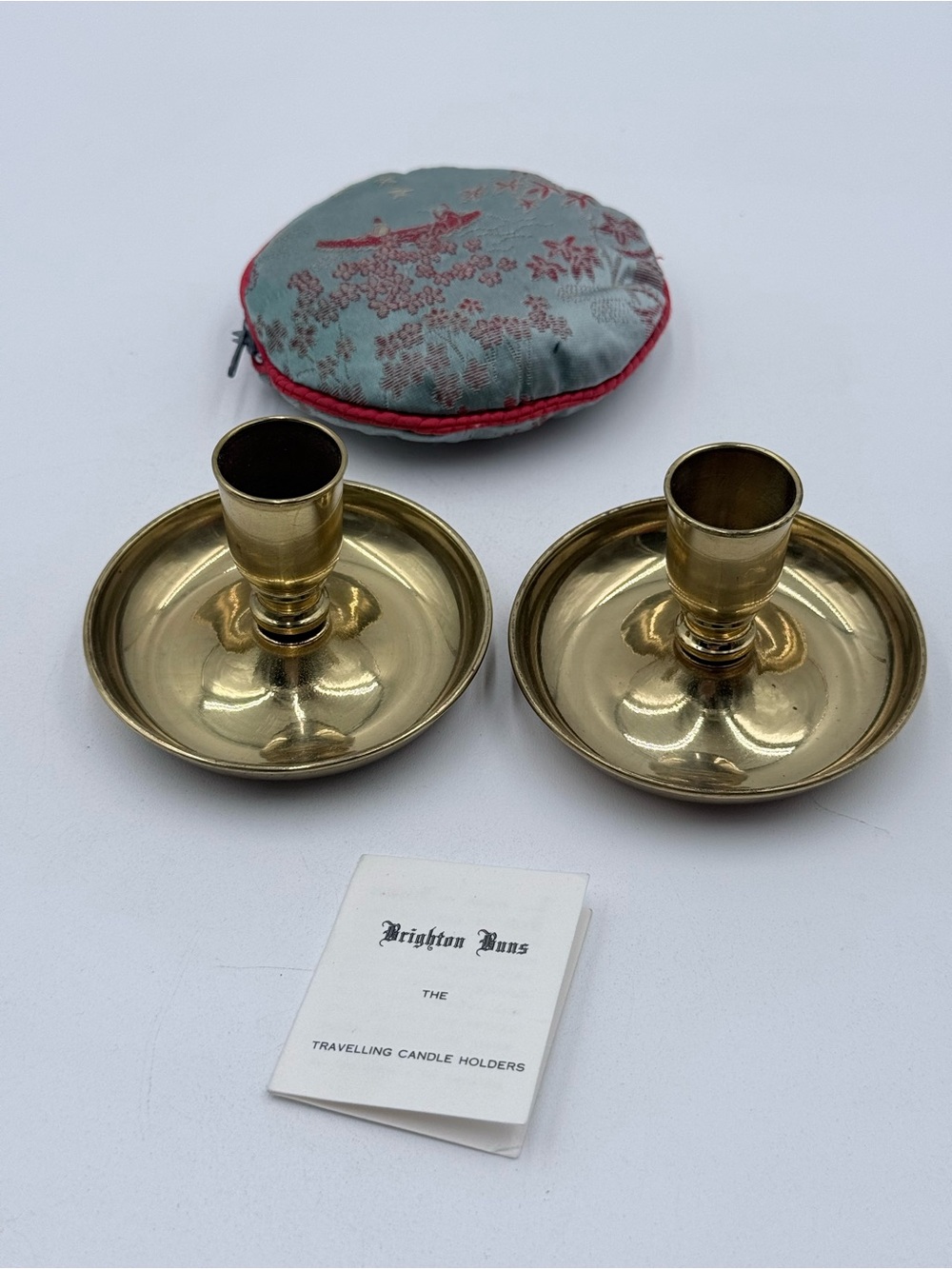 Vintage Brighton Bun Brass Candlesticks Made In Ohio 1960s
